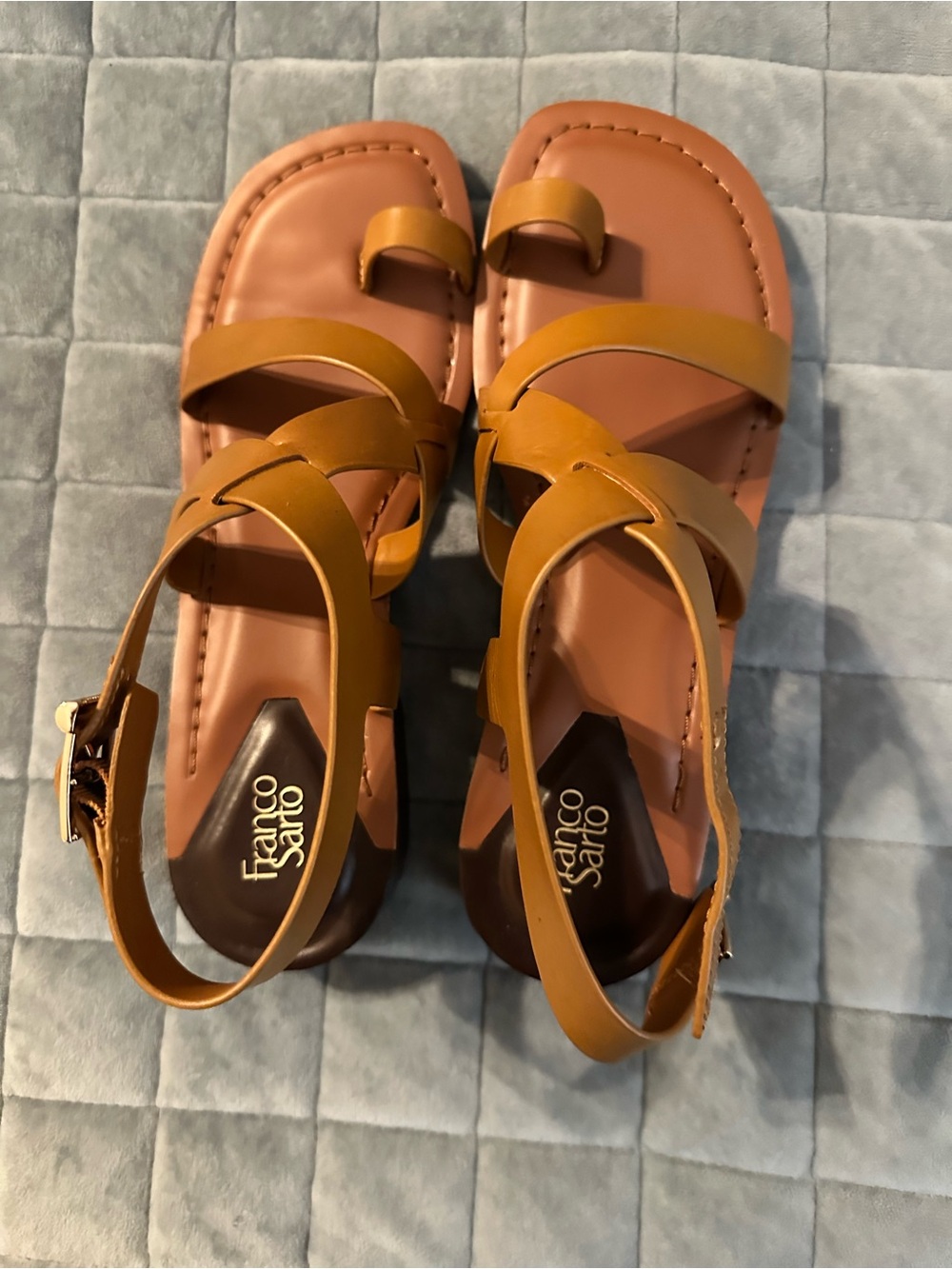 Franco Sarto Ina Strappy Sandals in Tan — Size 9 - Picture 3 of 8